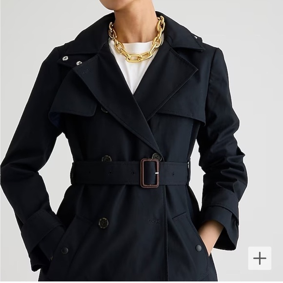 J. Crew New Icon trench coat BF456 black - Picture 2 of 6